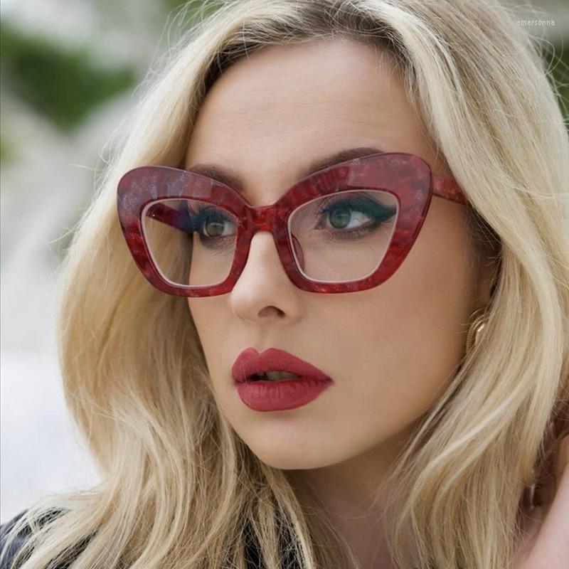 

Sunglasses Anti Blue Light Glasses Women Cat Eye Eyeglasses Frames Vintage Transparent Optical Eyewear Frame Computer Lentes De Sol Mujer