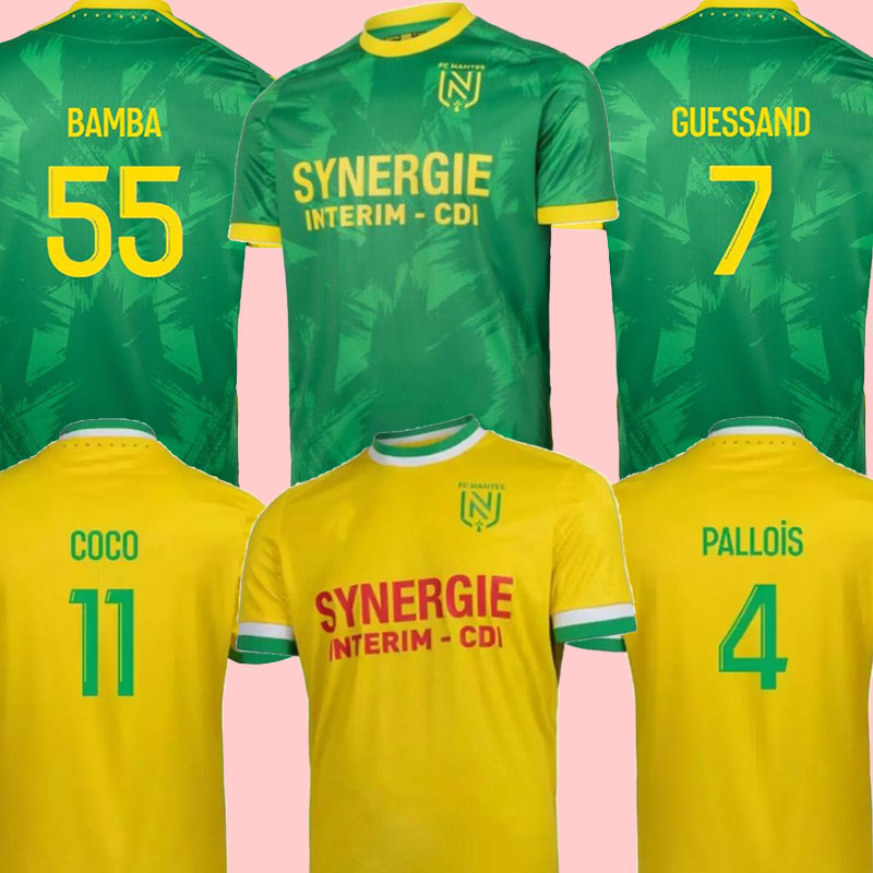 2022 2023 Maillots FC Nantes Etoile Soccer Jerseys Champions Redition 22 23 Girotto M.Mohamed Blas Kolo Muani Simon 00122 Football Shirt Men Kids