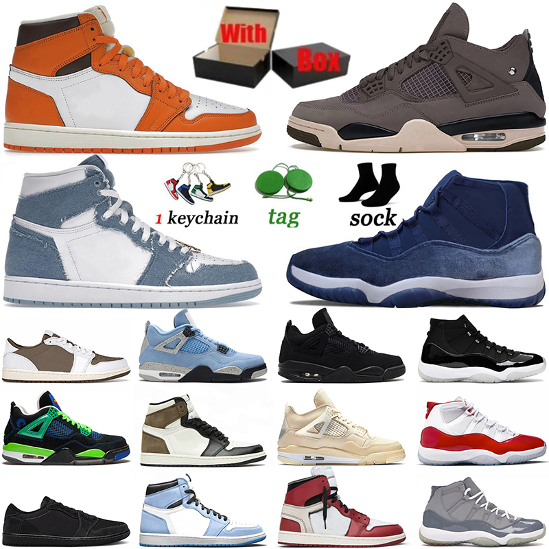 

Jumpman Basketball Shoe Men Women Big Size 13 1s Panda 4s IV High White Miamis Dolphins 11 XI Reverse Mocha Low Sneakers, A24 red thunder 40-47
