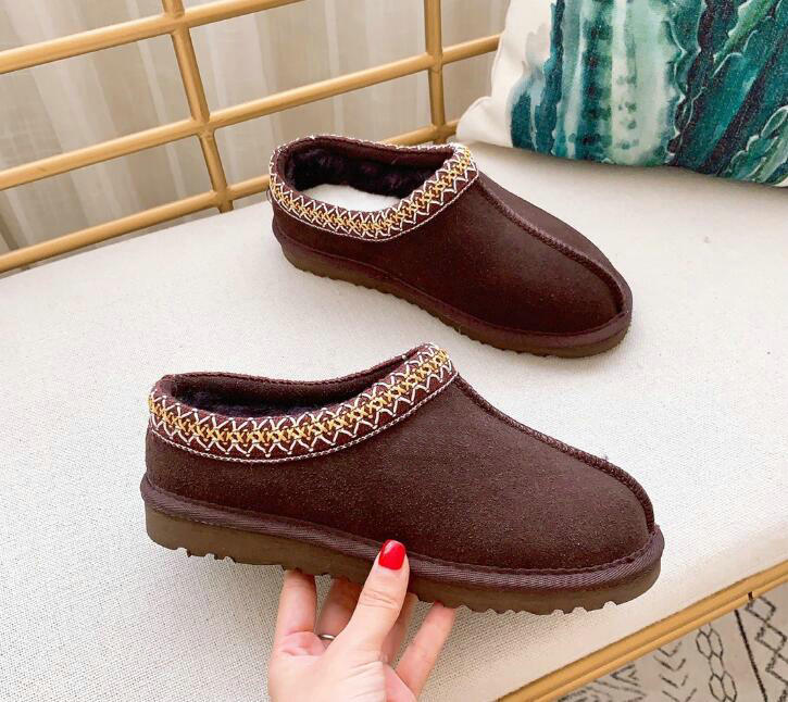 

Womens Mini Platform Boots Tazz Slippers Fur Slides Classic Ultra Slip-on Les Petites Suede Wool Blend Comfort Winter Designer snow Booties 35-42CFE, Pink