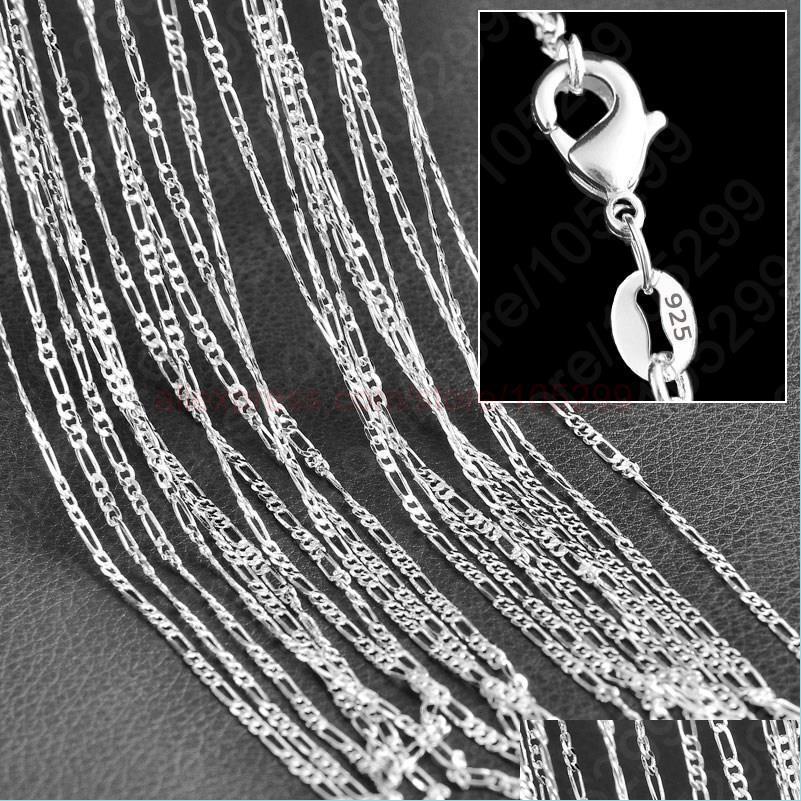 

Chains 10Pcs/Lot 2Mm Figaro Chain 925 Sterling Sier Jewelry Necklace Chains With Lobster Clasps Size 16 18 20 22 24 26 28 30 Inch Dr Dhjit