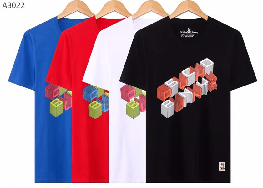 

Men's PsychoBny T-shirt Fashion Brand Versatile Print Skull Rabbit Pattern Men's and Women's Cotton, Customize