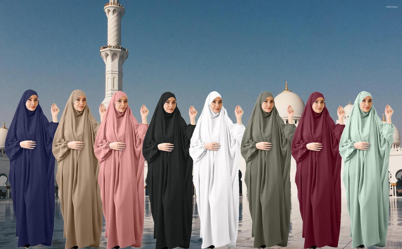 

Ethnic Clothing Hooded Islam Abayas Black Green Clothes For Muslim Women Girl Comfortable Ramadan Dress Kimono Arabic Wear Hijab