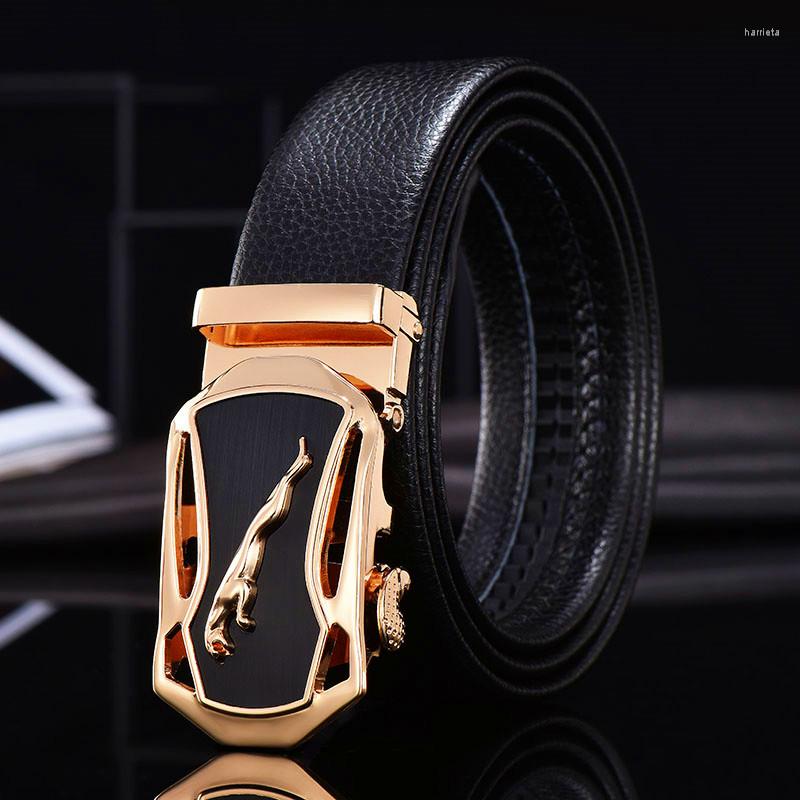 

Belts Fashion Men Cow Genuine Leather For High Quality Black Automatic Belt Ladies Universal