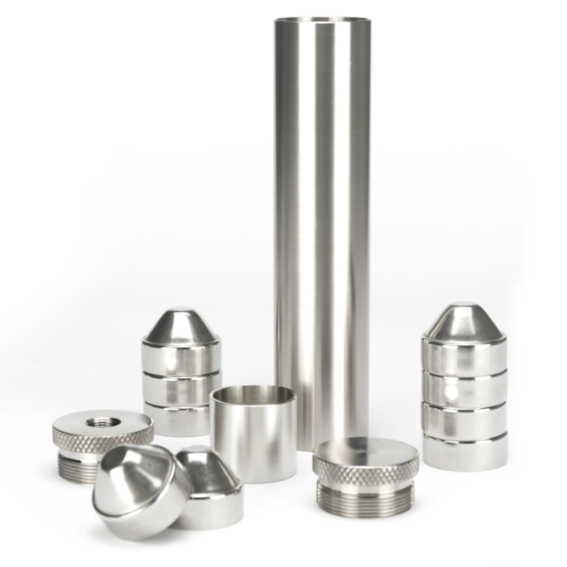 

7 Inch TITANIUM Tube Fuel Filter 1.45"OD 1.25"ID Baffle Cup Solvent Trap 9pcs Stainless Steel Cups for Napa 4003 Wix 24003