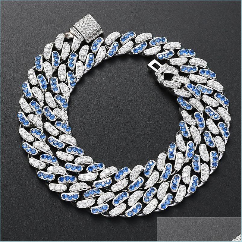 

Chains Width 12Mm Hip Hop Miami Curb Cuban Link Chain Necklace For Men Bling Iced Out Cz Collares De Moda 2021 Chains Drop Delivery Dhxtu