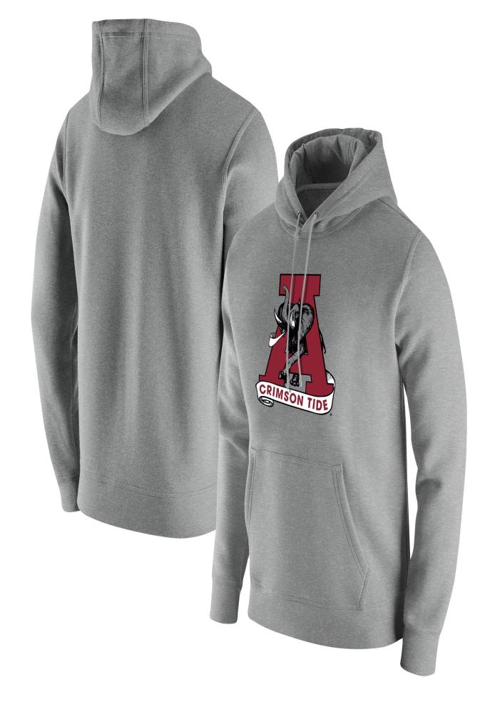 

Alabama Crimson Tide Heathered Gray Logo Club Fleece Pullover Hoodie Florida Gators Royal mens Sweatshirt grey2526142, As pics