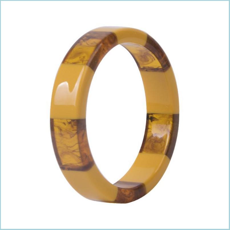 

Bangle Bangle Colorf Fashion Acrylic Bracelet Bangles Femme Resin Wide Cuff For Women Big Round Simple Vintage Jewelry Drop Delivery Dhed8