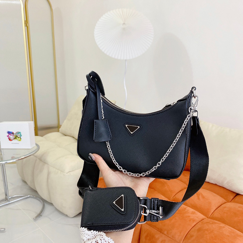 

Pravda Prade Prads Luxury Designer Fashion bags womens cross body canvas shoulder lady chains purses Composite Chest Tote messenger hobo high quality 4QYB, Red