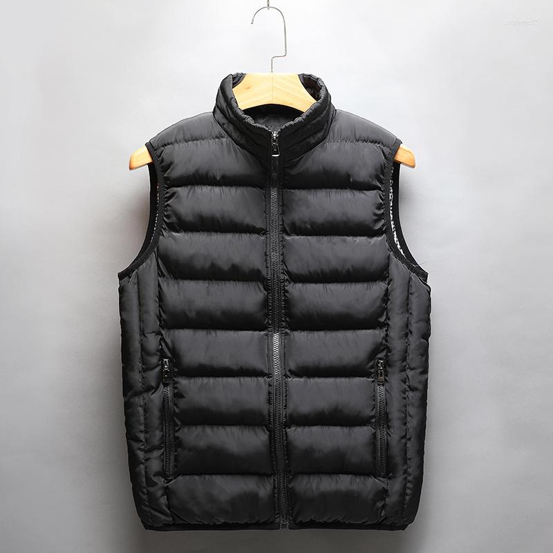 

Men's Vests KKSKY 2022 Winter Vest Jackets Men Casual Warm Homme Clothing Sleeveless Man Multi-color And Coat Masculine Jacket, Black