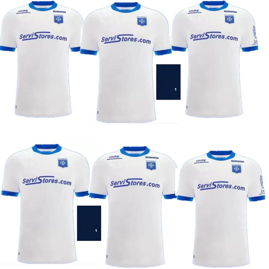 

2022 2023 Auxerre soccer jersey home white maillot de foot 22/23 Gauthier Hein Hamza Gaetan Charbonnier Mathias Autret football shirts
