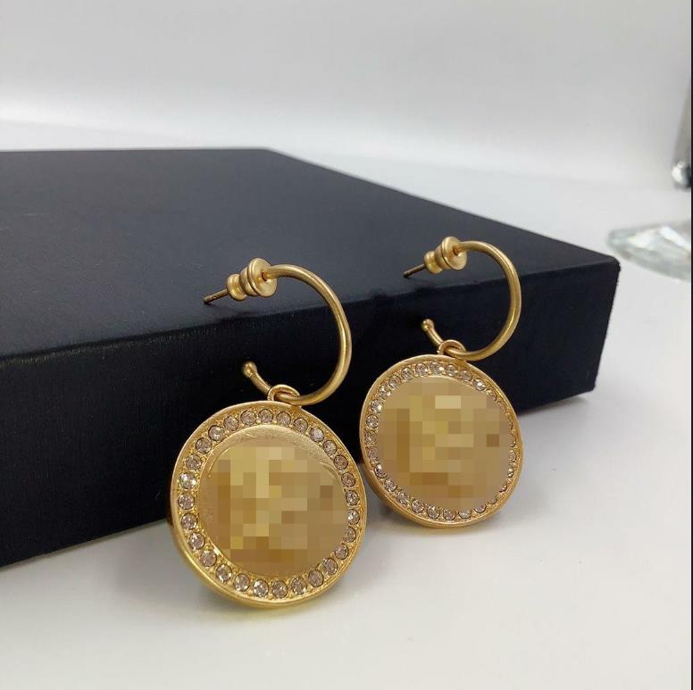

New Designed hoop women Earrings studs Medusa Portrait Tassel Ladies hoops Designer Jewelry E03