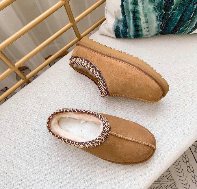 

Womens Mini Platform Boots Tazz Slippers Fur Slides Classic Ultra Slip-on Les Petites Suede Wool Blend Comfort Winter Designer snow Booties ZVB, Pink
