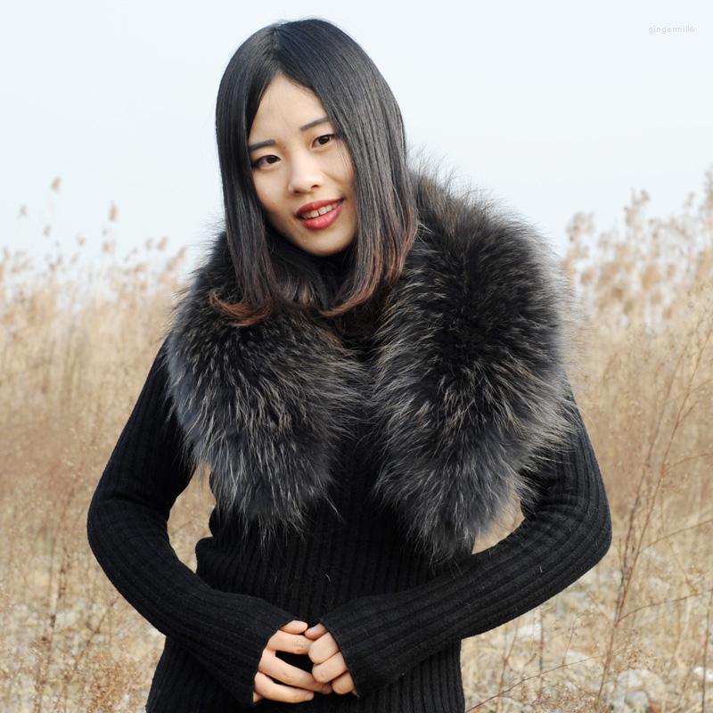 

Scarves CX-A-17E 2022 Winter Real Natural Fur Collar Womens/Men Scarfs Fashion Coat Sweater