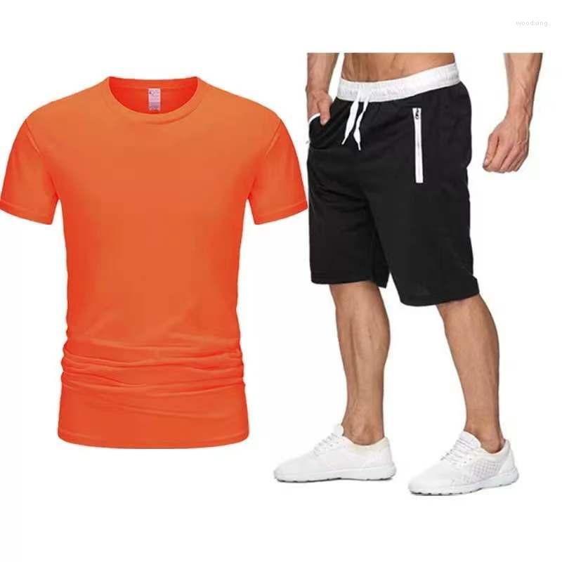

Men' Tracksuits 22SS Summer Men' T-Shirt 2 Piece Set Sportswear Shorts Short Sleeve Breathable Harajuku Casual Wear Basketball