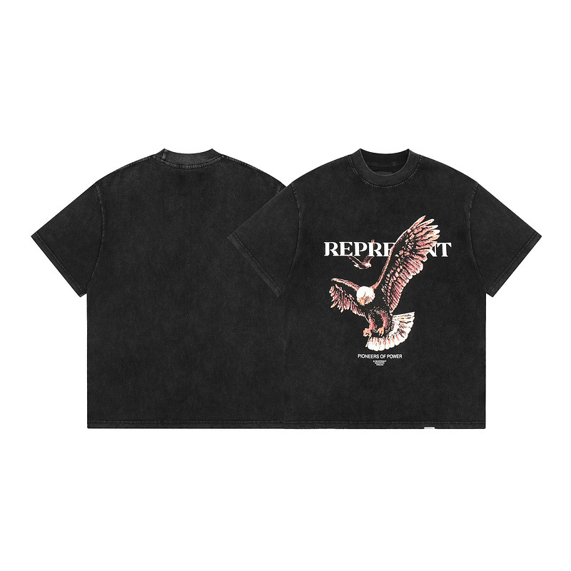 

Men Women represent t shirt Summer Europe mens shirts paris designer luxury clothing color letter print Casual Tees Cool Hip hop Short Sleeve, Beige