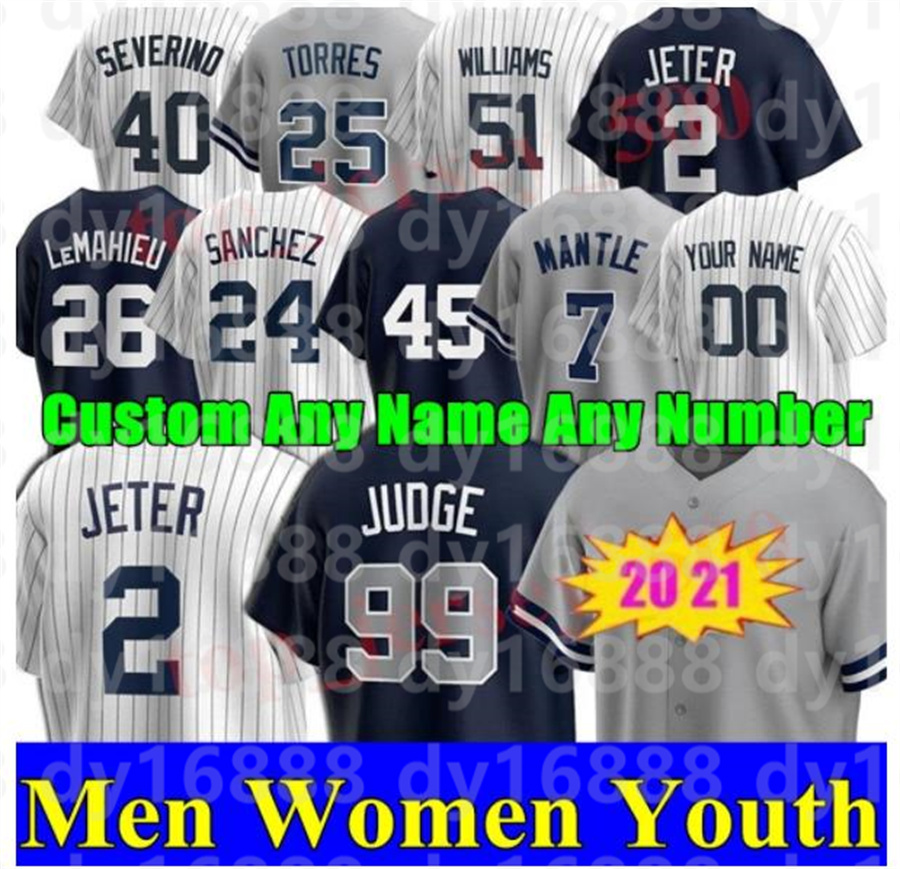 

Mens Derek Jeter DJ LeMahieu Aaron Judge Baseball Jerseys Mariano Rivera Babe Ruth YAnKee Bernie Williams Men Women Youth kids Custom jersey, As shown in illustration7