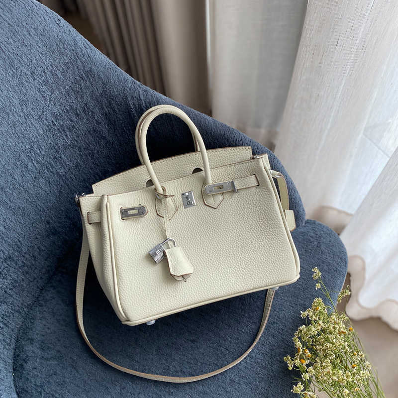 

h bag Head layer H ermese leather briki fashion classic bag Yixxi head silver button milk shake WHITE Hand large capacity shoulder temperament women, Not for sale do not shoot