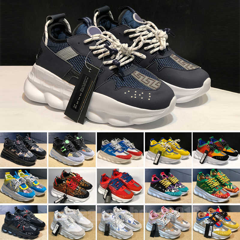 

Newest Designer Casual Shoes Top Quality Chain Reaction Wild Jewels Chain Link Trainer Shoes Sneakers EUR 36-45 2022, Color 27