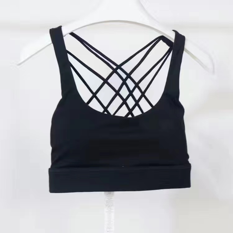 

Yoga LL Shockproof Cross Straps Bra Outfit Running Gym Sport Tank Top Women Widen Hem Push Up Workout Fitness Undershirt Women Crop Tops 1WJ6, 11