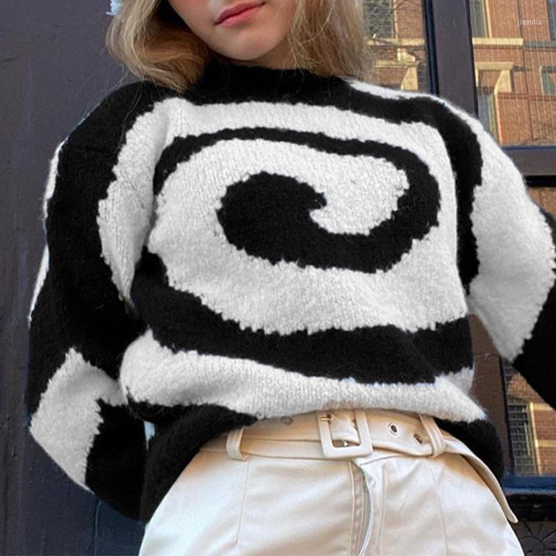 

Women' Sweaters Paisley Pattern Women' Sweater O-neck Long Sleeve Knitted Crop Top Woman Harajuku 2022 Autumn Ladies Pullover, Haa1045-pe