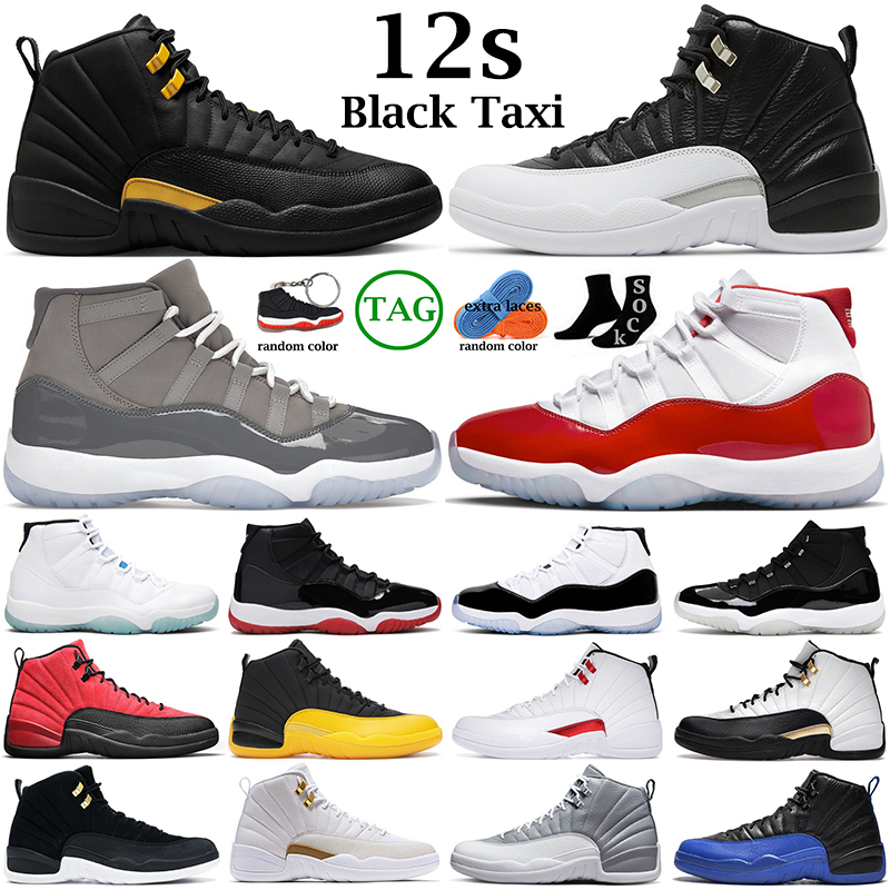 

mens basketball shoes 12s 12 jumpman Playoffs Royalty Black Taxi Utility Grind University Cherry Gold Cool Grey Bred Concord Legend blue men women sneakers, 15