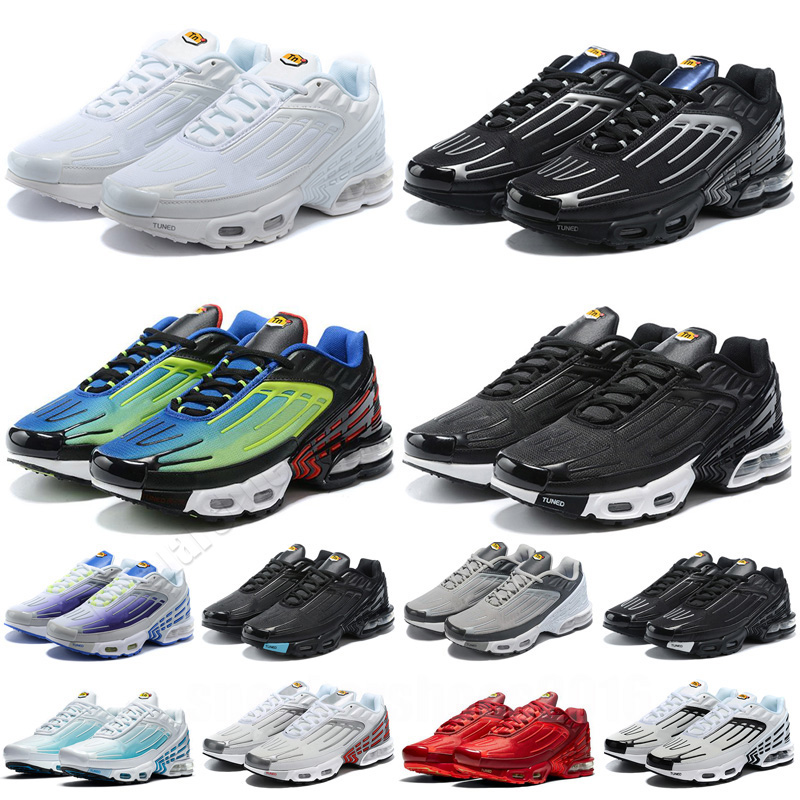 

WITH BOX designer fashion tn TN Plus 3 Tuned Women Mens Running Shoes Purple Gold Laser Blue Ghost Green Aqua Triple White OG Black Obsidian Tnplus Tns Sports Trainers Y, Color 16