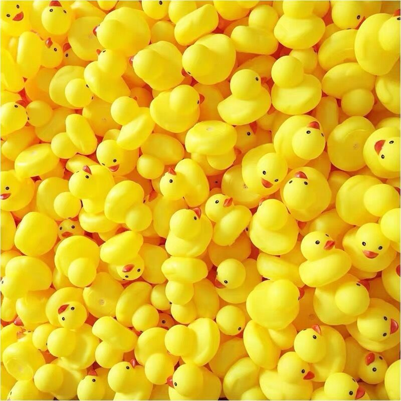 Wholesale Cartoon Rubber Duck Baby Bath Toys Water Fun Bathtub Toy Floating Ducks Squeeze with Sounds-image-462791021