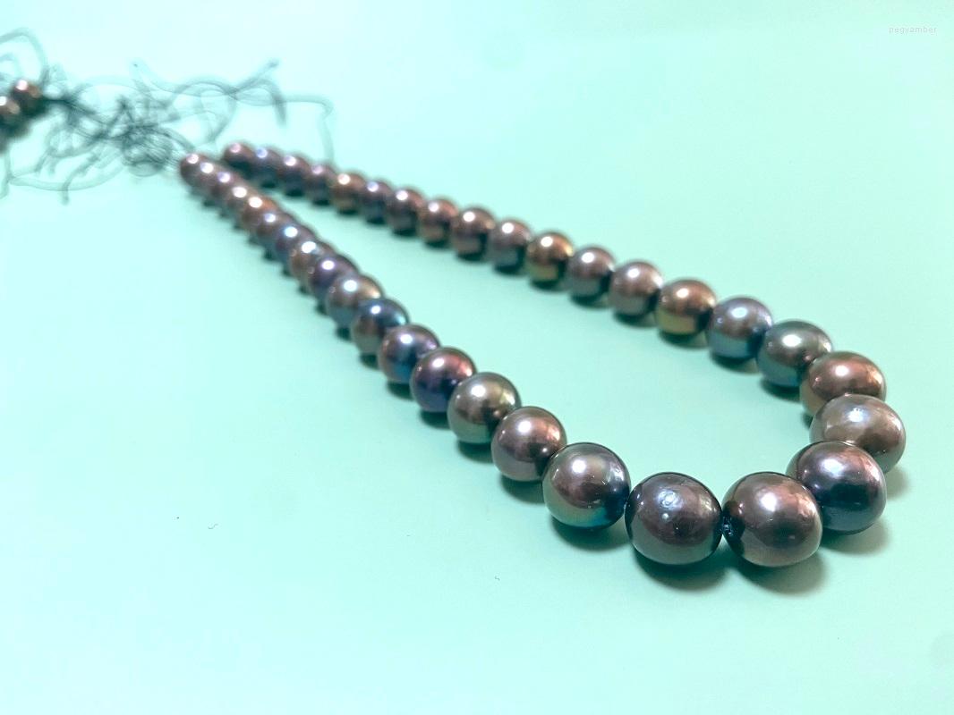 

Chains 2023 South Sea Women Necklace 11-12mm Brown Natural Pearl Round Fashion Party Jewelry