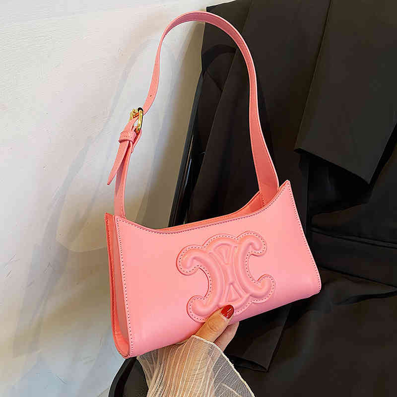 

2022 new small fresh pure color PU square bag fashionable ins fashion women's shoulder armpit, White