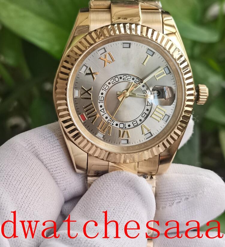 

Classic Series new version Men's Wristwatches 18K Yellow Gold 42mm Gray Dial Triangular pitted outer ring 326935 Automatic 2813 Movement Excellent Mens WatchES