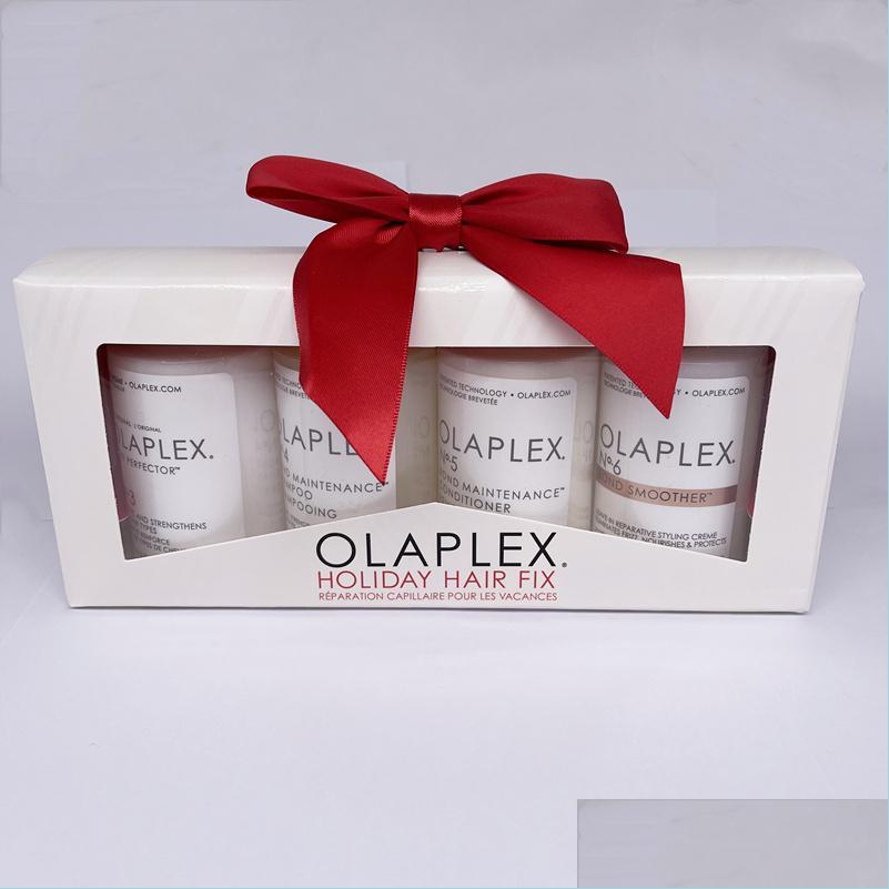 

Shampoo Conditioner 4Pcs Set Olaplex Holiday Hair Fix Repair 100Ml Perfector Bond Maintenance Smoother Shampoo Conditioner N3 N4 N5 Dhb93