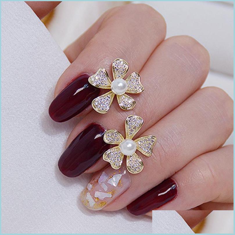 

Stud Stud Fine Elegant Bling Flower Earrings For Women Designer Luxury Jewelry High Quality Zircon S925 Needle Accessories Gift Drop Dh3Nd