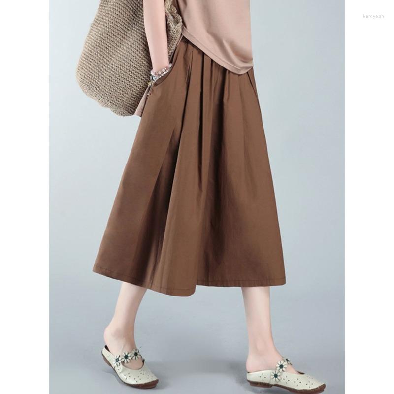 

Women' Pants Summer Women' Clothing Solid Color Cotton Linen All-match Loose Casual High Waist Cropped, Green