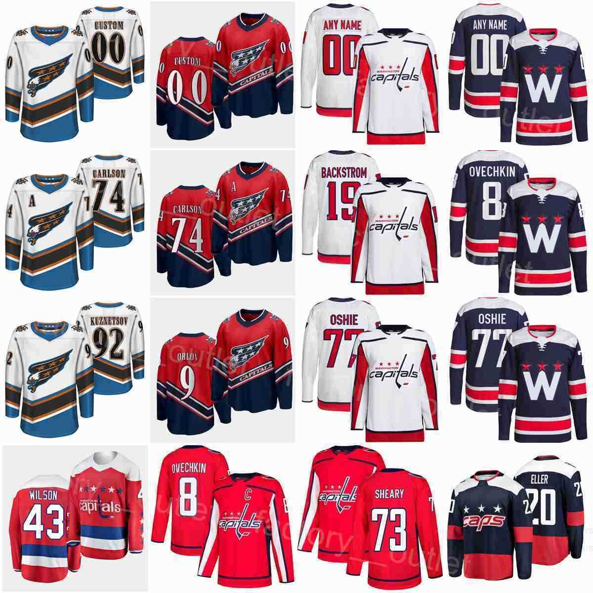 

Washington Hockey Capitals 19 Nicklas Backstrom Jersey Reverse Retro 77 TJ Oshie 43 Tom Wilson 74 John Carlson 8 Alex Ovechkin 92 Evgeny Ice Shirt, Red