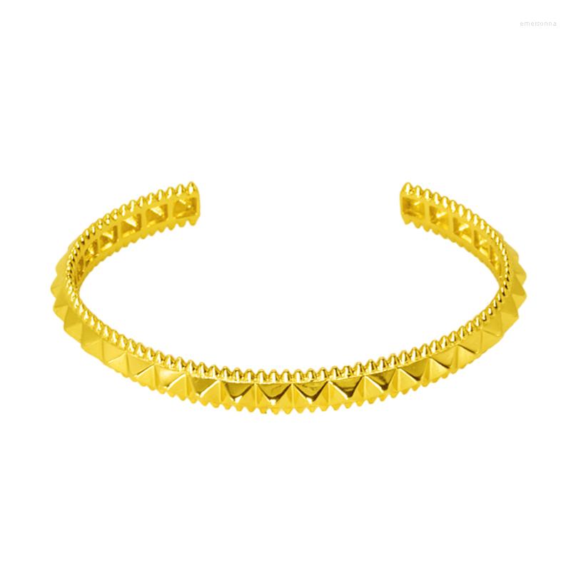 

Bangle Bracelets For Women Elegant Classic Cuff Bangles Fashion Charm Luxury Gold Color Simple Femal Opening Wedding Jewelry