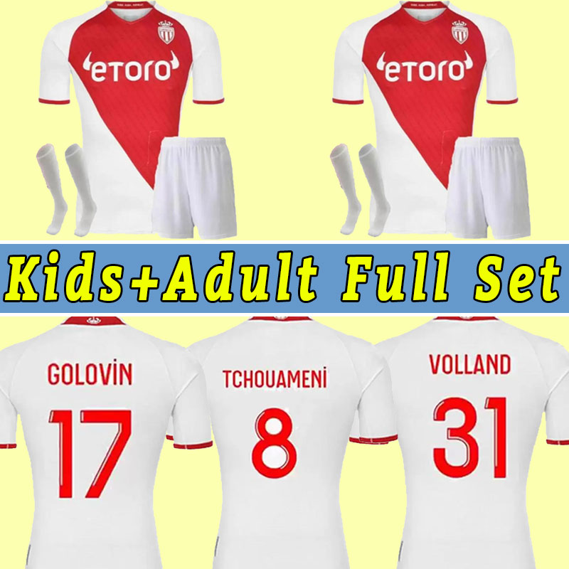 

22 23 AS Monaco third Soccer Jerseys BEN YEDDER 2022 2023 GOLOVIN BOADU S.DIOP JEAN LUCAS MINAMINO Football Shirt FOFANA VOLLAND GELSON.M Jersey Full set child kid, Home+patch