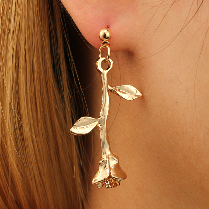 

Rose Flower Dangle Earrings for Women Girls Flowers Stud Earring Fashion Jewelry