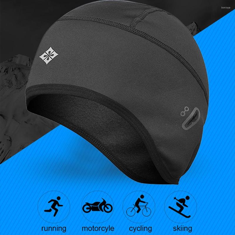 

Motorcycle Helmets Windproof Hat Liner Beanie Women Men Caps Warm Hood Headwear Headgear Glasses Hole Design For Hiking Cycling Skiing, Picture shown