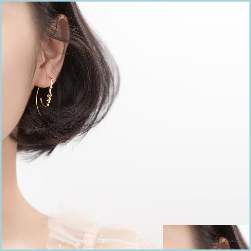 

Stud Stud Prevent Allergy 925 Sterling Sier Punk Face Earrings For Women Jewelry Pendientes Brincos Eh1055 Drop Delivery 2022 Dho8X