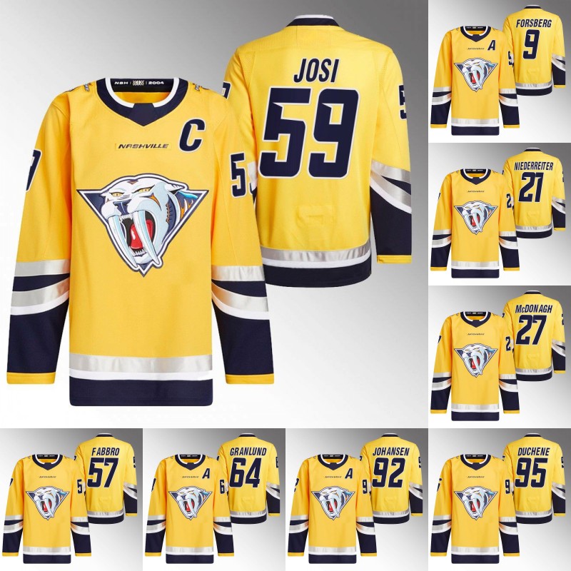 

Nashville Roman Josi Predators 2022-23 Reverse Retro Jersey Filip Forsberg Matt Duchene Ryan Johansen Nino Niederreiter Ryan McDonagh Mikael Granlund Dante Fabbro, 84 tanner jeannot