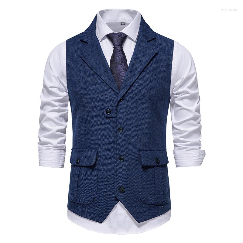 

Men' Vests Vest Men Breasted Suit Mens Sleeveless Waistcoat Vintage Formal Blazers For Wedding, Dark grey