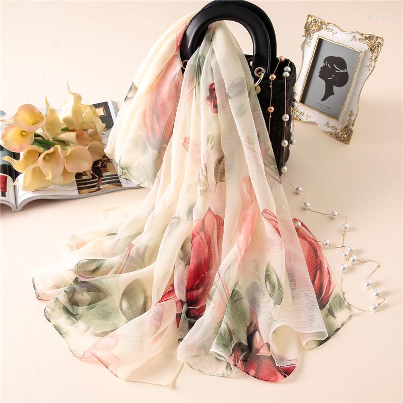 

Scarves Oversize 180 145cm Women Silk Scarf Fashion Soft Lady Female Shawls Wraps Long Size Foulard Sjaal