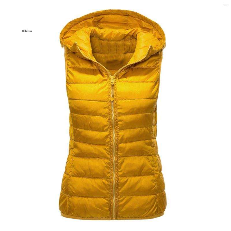 

Women' Vests Women Hooded Female Coat Winter Men Sleeveless Down Autumn Zipper Jackets Padded Parka Vest Cotton, Black