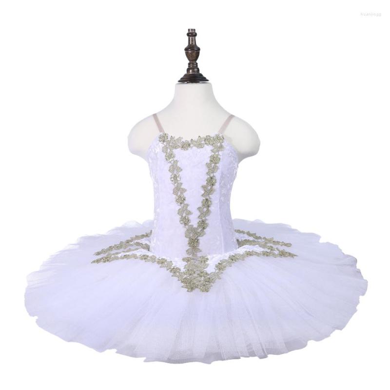 

Stage Wear 7 Layers Kids Girls Performance White Ballet Tutu Dress Costume