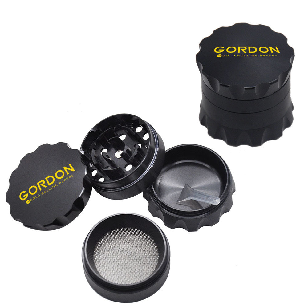 

CHROMIUM CRUSHER wee grinder 50MM diameter metal four-layer smoke Grinder creative edge with groove styling