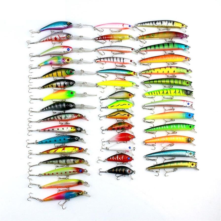 

Minnow 43pcs lot Fly Fishing Lure Set China Hard Bait Jia Lure Wobbler Carp 6 Models Fishing Tackle Whole T200602240M