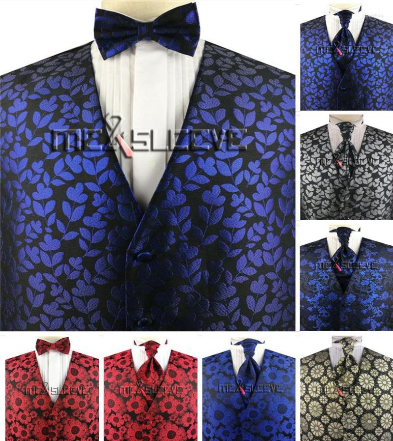 

Men's Vests Leaf Pattern Handsome Premium Tailored Waistcoat Set For Suit, Burgundy