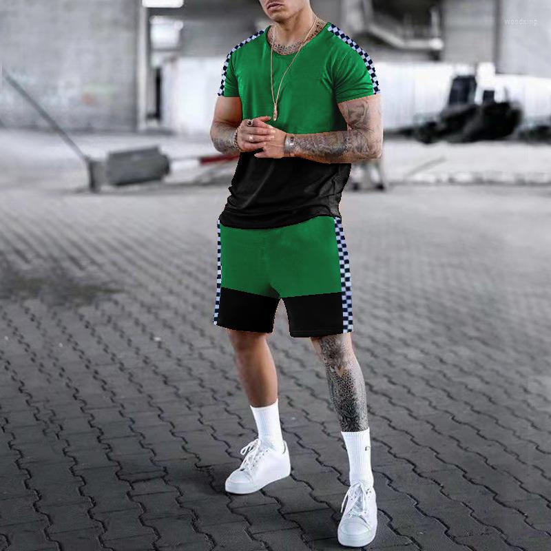 

Men's Tracksuits Summer Men's Tracksuit Casual 2 Piece T-Shirt Shorts Set Sports Outfit Jogging Suits Fashion Daily Clothing Outdoor, Ts5043