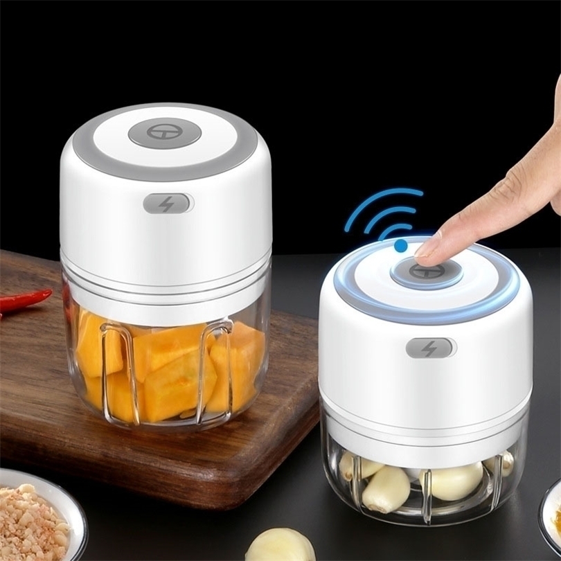 

Fruit Vegetable Tools Mini Electric Chopper Garlic Masher Crusher 250ML USB Rechargeable Ginger Meat Grinder Food Processor Kitchen Gadget 221102